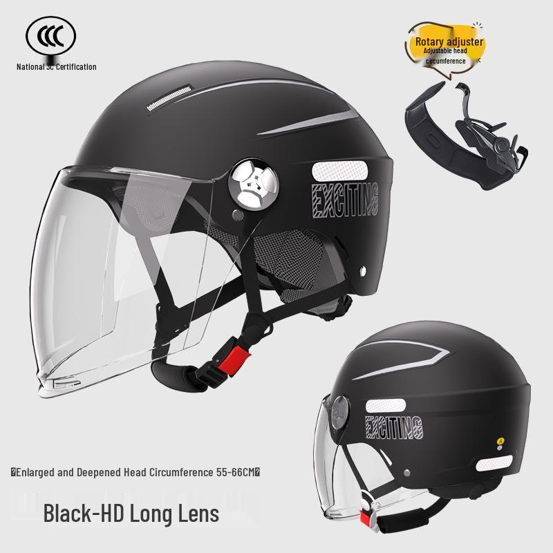 3C Certified Large Electric Car Helmet for Men & Women - All Seasons, Universal Fit, Half Helmet for Motorcycle & Summer Riding
3C Certified Large Electric Car Helmet for Men & Women - All Seasons, Universal Fit, Half Helmet for Motorcycle & Summer Riding