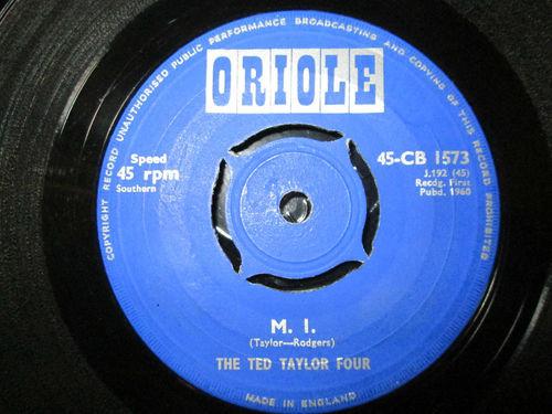 7inch Record TED TAYLOR FOUR - M.1. / You Are My Sunshine 45CB1573 Oriole 1660 UK Pop Used
7inch Record TED TAYLOR FOUR - M.1. / You Are My Sunshine 45CB1573 Oriole 1660 UK Pop Used