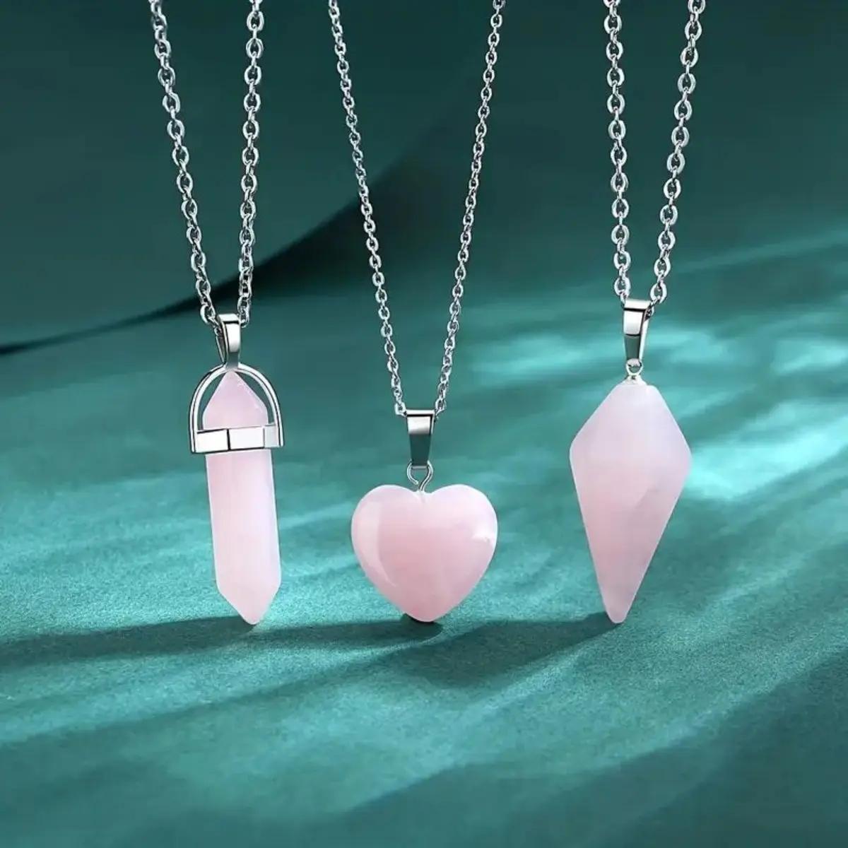 3pcs Rose Quartz Necklaces Pendants Set For Spiritual Energy Witchcraft Reiki, Holiday Gift, Birthday Gift рожевий
3pcs Rose Quartz Necklaces Pendants Set For Spiritual Energy Witchcraft Reiki, Holiday Gift, Birthday Gift рожевий