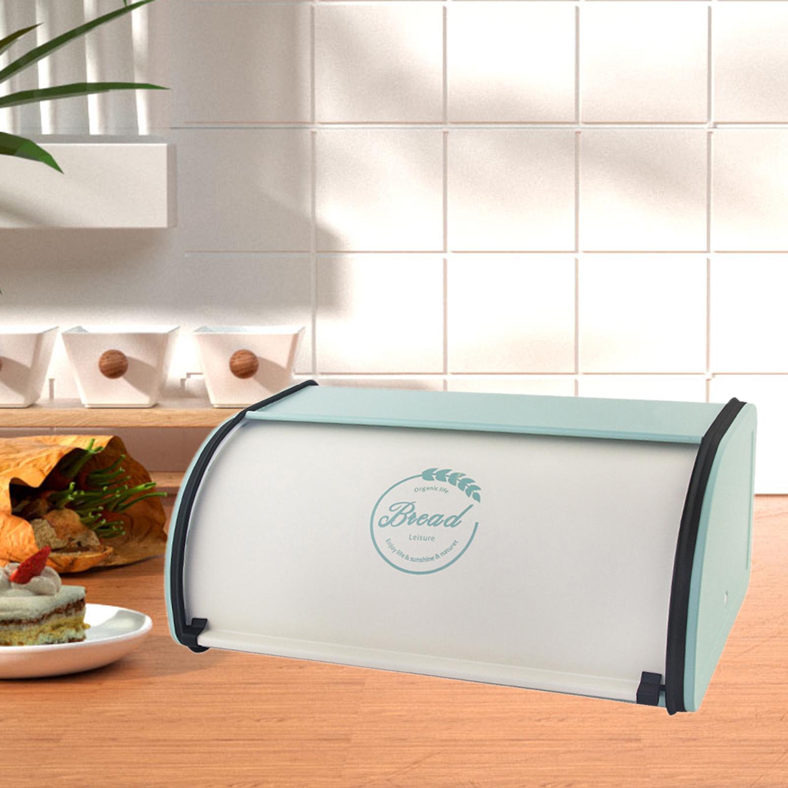 Iron Bread Box Bread Storage Bread Holder with Roll Top Lid Store Cookies Bagels Muffins for Kitchen Countertop Dessert Shop
Iron Bread Box Bread Storage Bread Holder with Roll Top Lid Store Cookies Bagels Muffins for Kitchen Countertop Dessert Shop