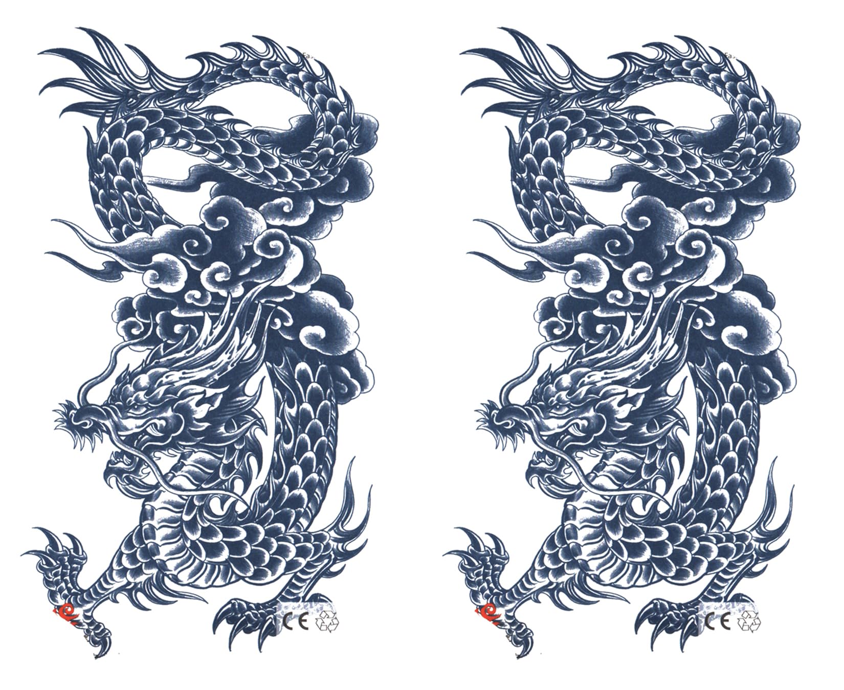 Jagua Tattoo Tattoo Sticker Tattoo that disappears in 2 weeks Henna Tattoo Authentic Dragon Set of 2 (gz990-2)
Jagua Tattoo Tattoo Sticker Tattoo that disappears in 2 weeks Henna Tattoo Authentic Dragon Set of 2 (gz990-2)
