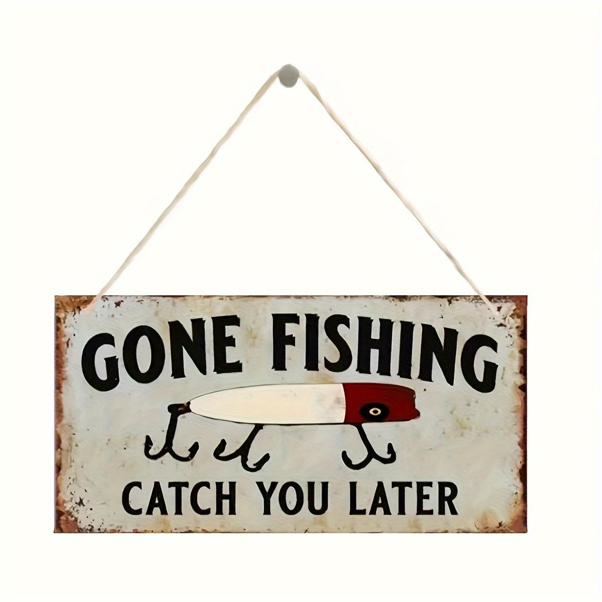 2D Flat Vintage Gone Fishing Wooden Sign - Rustic Wall Decor with Red & White Worm Design, Perfect for Lake Houses, Cabins, 20*10cm
2D Flat Vintage Gone Fishing Wooden Sign - Rustic Wall Decor with Red & White Worm Design, Perfect for Lake Houses, Cabins, 20*10cm
