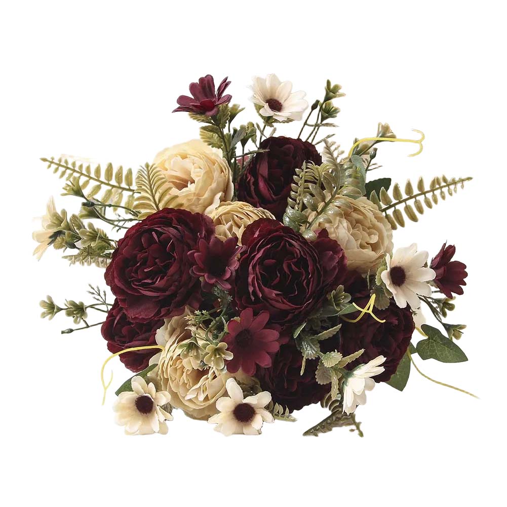 Artificial Flower Fake Flower Simulation Bouquet Peony Rose Home Decoration Artificial Bouquet For Home Wedding Party Decoration бордовий
Artificial Flower Fake Flower Simulation Bouquet Peony Rose Home Decoration Artificial Bouquet For Home Wedding Party Decoration бордовий