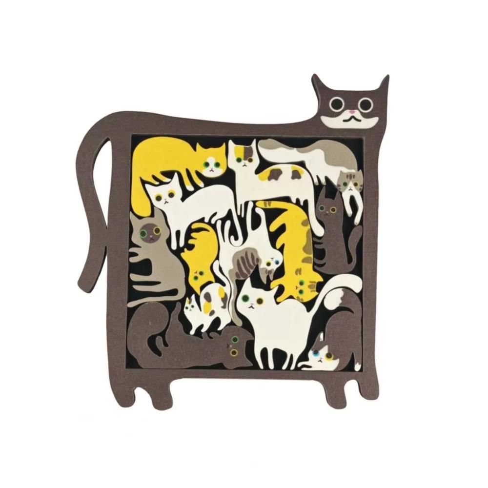 Brain Burning Cat Puzzle Game Wooden Animal Puzzle Creative Cat Figurine Puzzle Children s Toy as picture
Brain Burning Cat Puzzle Game Wooden Animal Puzzle Creative Cat Figurine Puzzle Children s Toy as picture