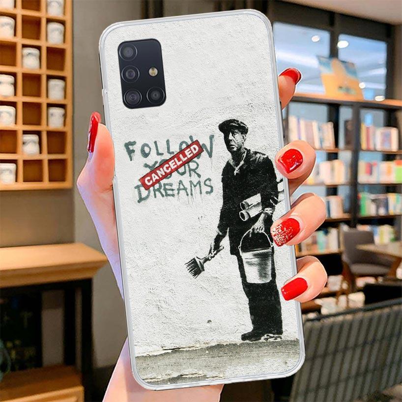 Street Art Banksy Graffiti Cover Phone Case For Samsung Galaxy A12 A22 A32 A52 A72 A02S Phone Case Note 20 Ultra 10 S10 Plus A51 Samsung A32 4G
Street Art Banksy Graffiti Cover Phone Case For Samsung Galaxy A12 A22 A32 A52 A72 A02S Phone Case Note 20 Ultra 10 S10 Plus A51 Samsung A32 4G