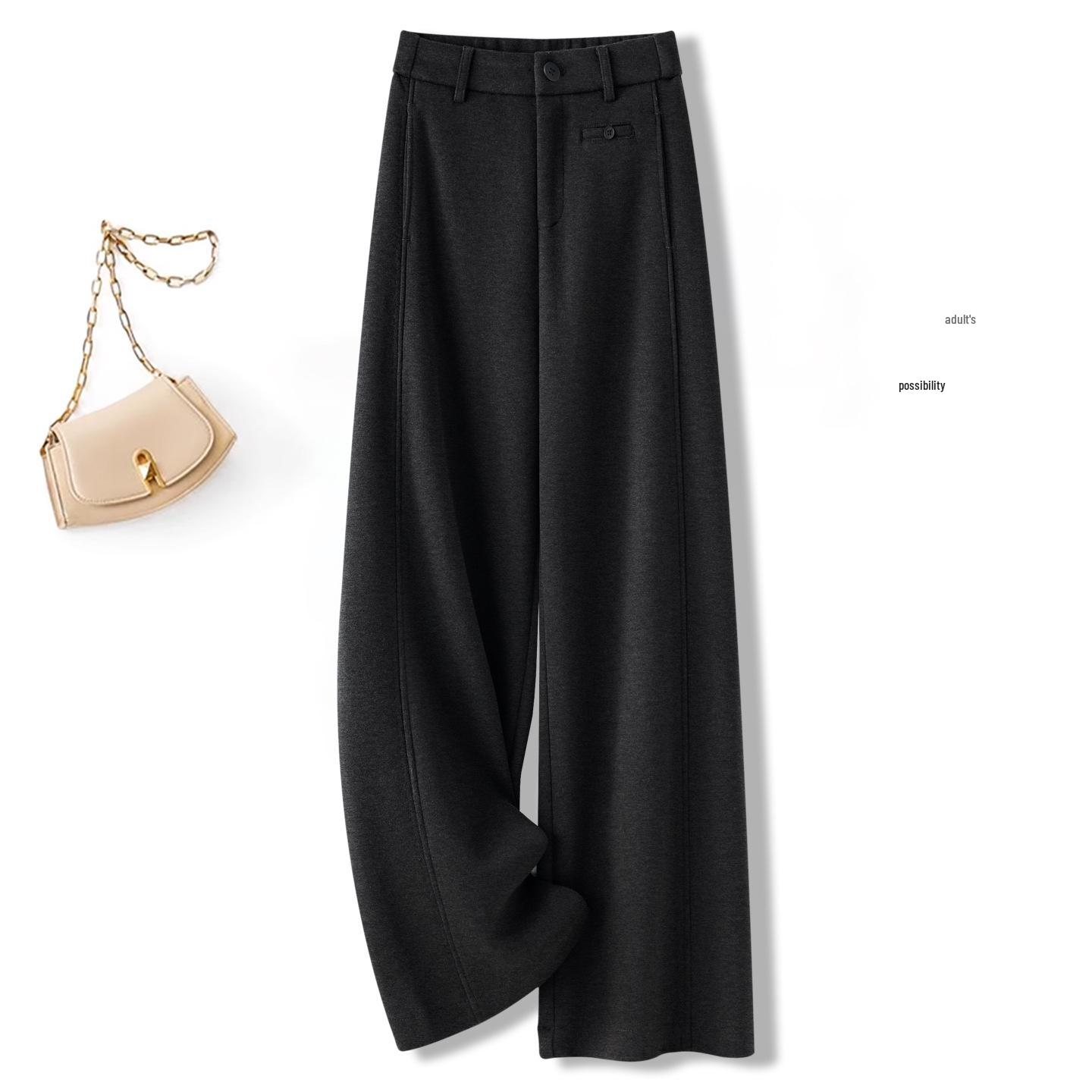 Women s Coffee Wool Wide-Leg Pants: 2025 Autumn/Winter Style, Fleece-Lined, Thickened, Slimming, Cashmere Straight-Leg Design. 28
Women s Coffee Wool Wide-Leg Pants: 2025 Autumn/Winter Style, Fleece-Lined, Thickened, Slimming, Cashmere Straight-Leg Design. 28