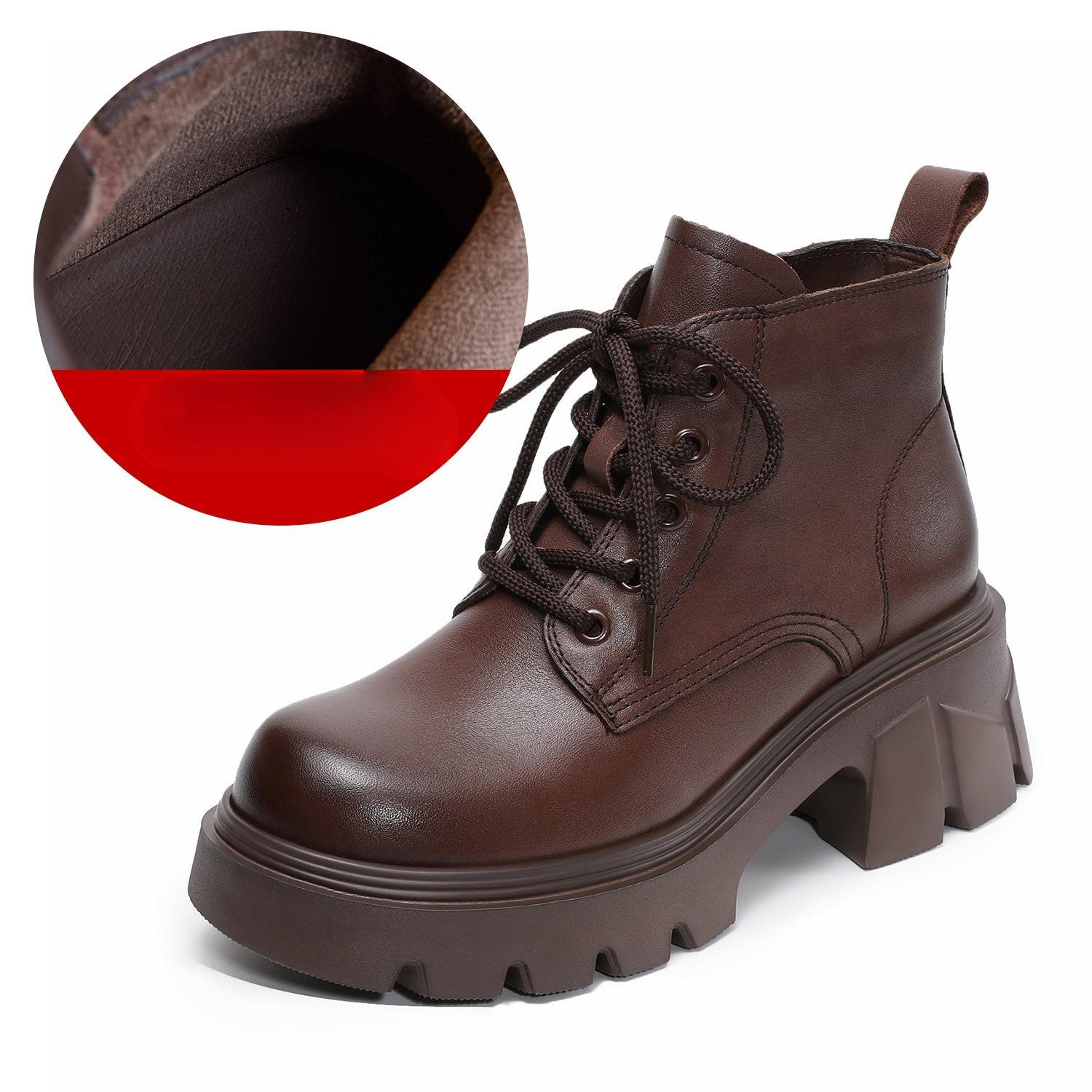 High-top Thick-soled Boots for Women, New Trendy Short Boots, Casual Lace-up Shoes 40 коричневий
High-top Thick-soled Boots for Women, New Trendy Short Boots, Casual Lace-up Shoes 40 коричневий