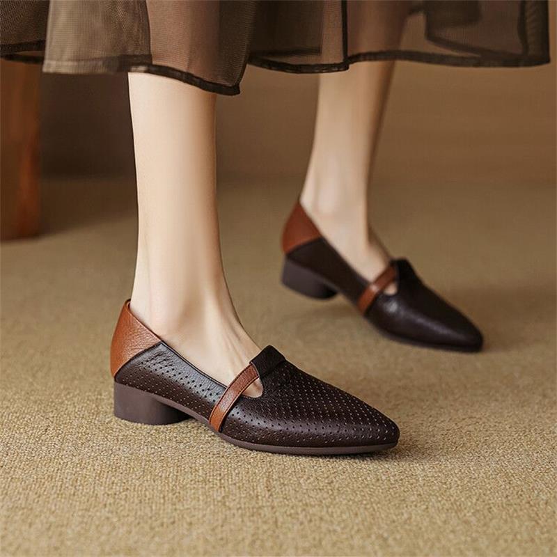 French color matching soft leather low-heeled single shoes women s 2025 summer new non-slip light-mouth hole shoes one-pedal small leather shoes 41
French color matching soft leather low-heeled single shoes women s 2025 summer new non-slip light-mouth hole shoes one-pedal small leather shoes 41