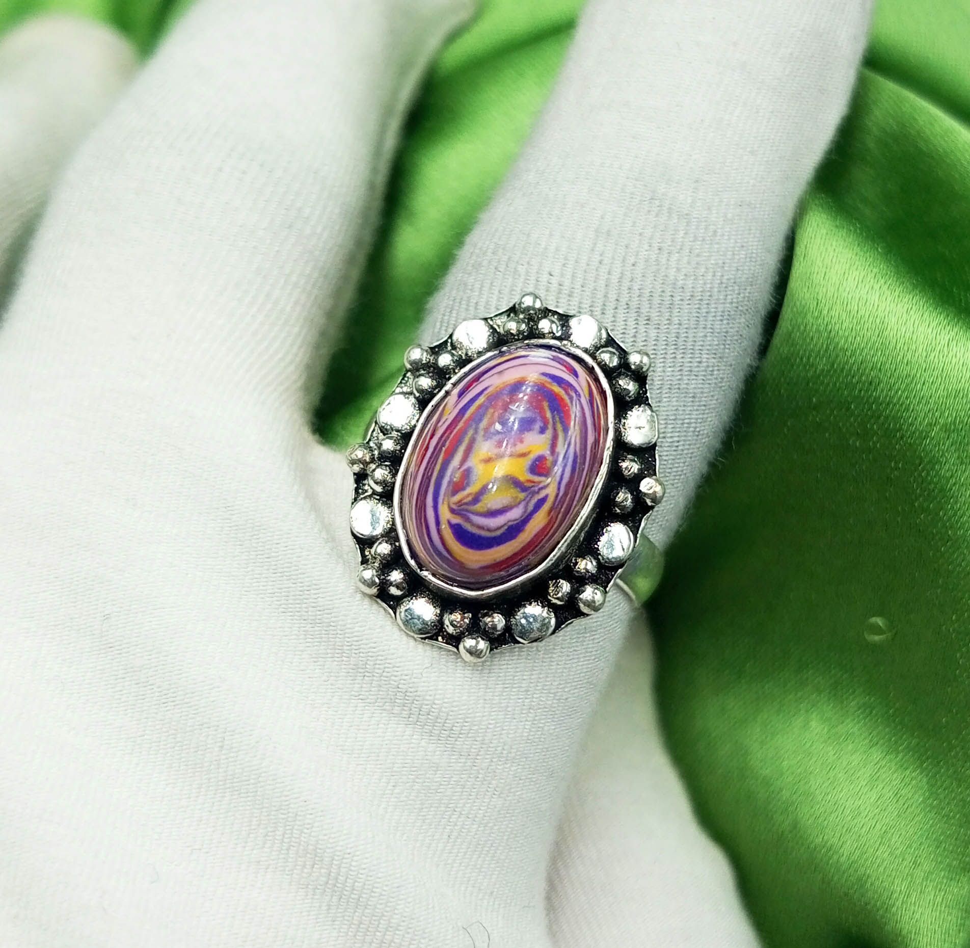 Кольцо Rainbow Calsilica Gemstone из стерлингового серебра 925 пробы с покрытием US SZ 8 MM-R34
Кольцо Rainbow Calsilica Gemstone из стерлингового серебра 925 пробы с покрытием US SZ 8 MM-R34