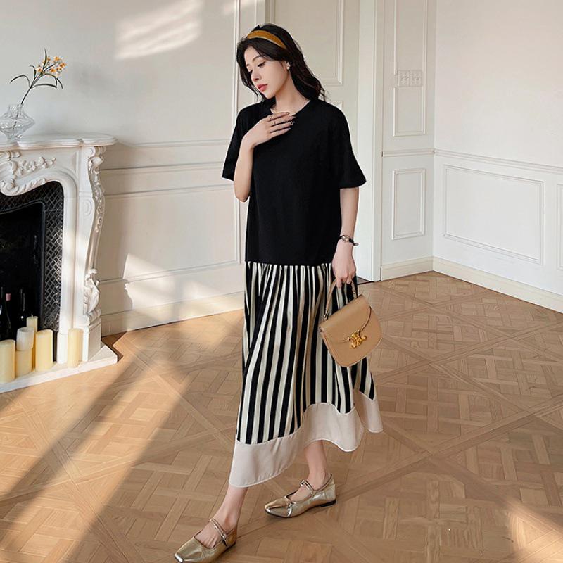 In-Stock 2025 Summer Plus Size Striped Color Block Ruched Skirt Dress XL чорний
In-Stock 2025 Summer Plus Size Striped Color Block Ruched Skirt Dress XL чорний