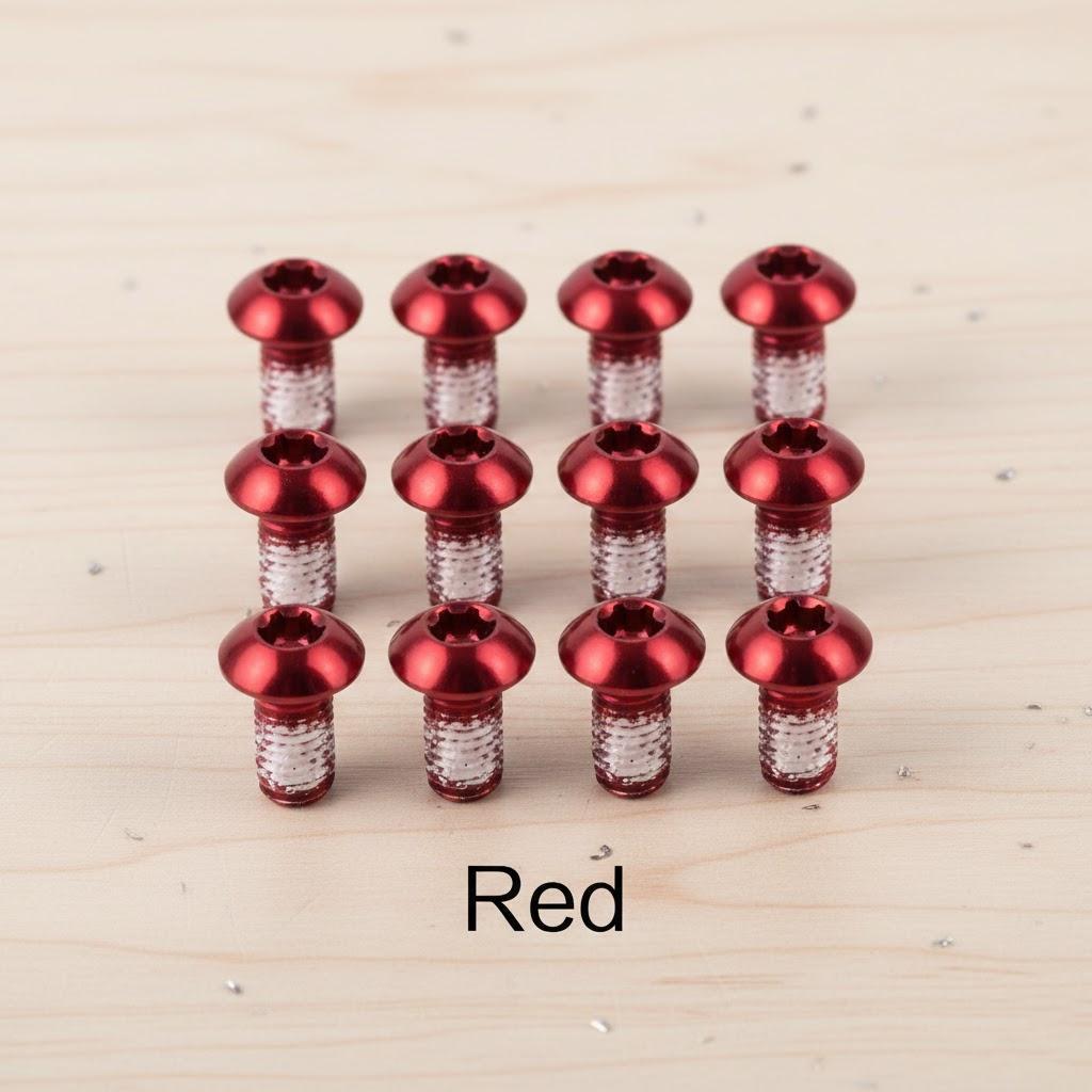12pcs T25 Torx M5x10mm Stainless Steel Disc Brake Rotor Bolts High Strength Bicycle Cycling Upgrade Parts червоний
12pcs T25 Torx M5x10mm Stainless Steel Disc Brake Rotor Bolts High Strength Bicycle Cycling Upgrade Parts червоний