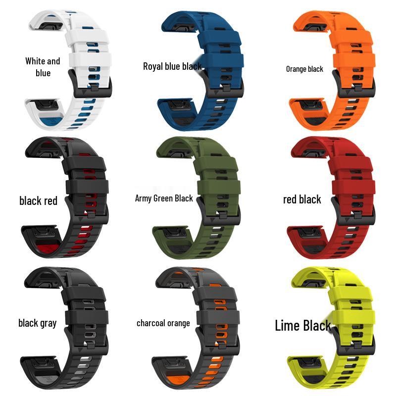 Двухцветный силиконовый ремешок с быстросъемным креплением для Garmin Fenix 7/7 Pro/6/7X/7X Pro/6X/5X 22mm
Двухцветный силиконовый ремешок с быстросъемным креплением для Garmin Fenix 7/7 Pro/6/7X/7X Pro/6X/5X 22mm