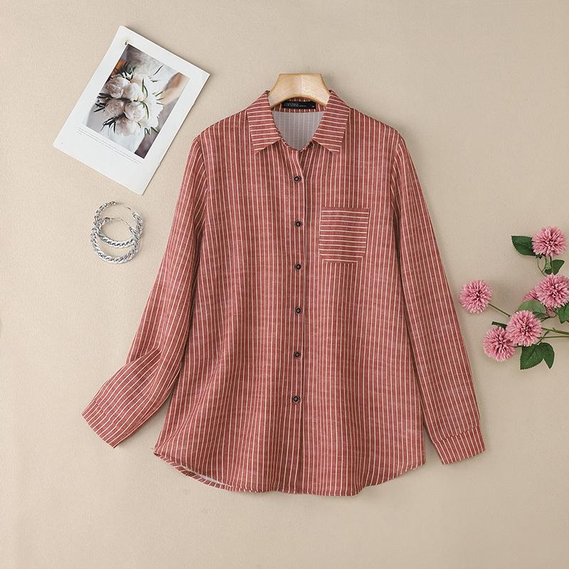 ZANZEA Women Turn Down Collar Loose Casual Stripe Blouse S червоний
ZANZEA Women Turn Down Collar Loose Casual Stripe Blouse S червоний