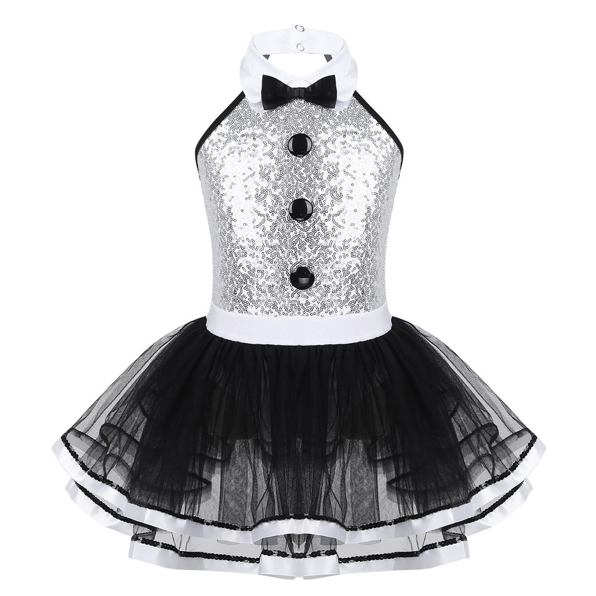 Girls Sleeveless Shiny Sequins Decorative Buttons Ballet Dance Gymnastics Leotard Mesh Tutu Dress Modern Dance 3-4 Years білий
Girls Sleeveless Shiny Sequins Decorative Buttons Ballet Dance Gymnastics Leotard Mesh Tutu Dress Modern Dance 3-4 Years білий