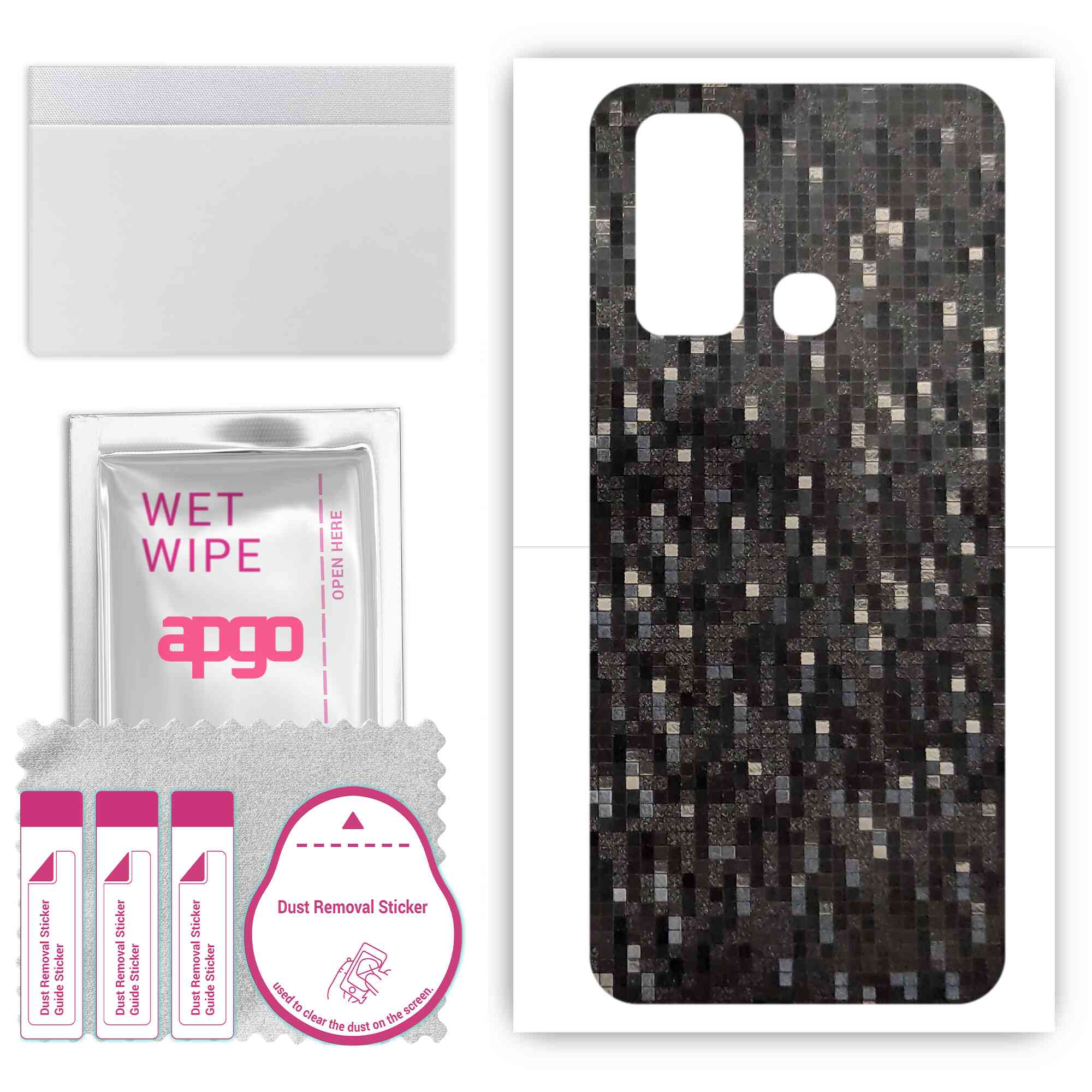apgo Protective Skin Sticker for the back compatible with vivo Y50, Wrap Film, Foil, Vinyl - Pattern Carbon Black Pixel
apgo Protective Skin Sticker for the back compatible with vivo Y50, Wrap Film, Foil, Vinyl - Pattern Carbon Black Pixel