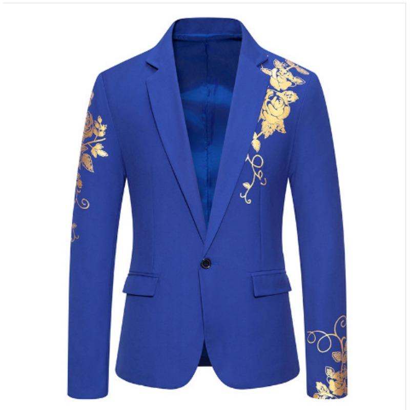Men s Spring Summer Formal Blazer Black with Gold Floral Embroidery Slim One Button Suit Jacket L синій
Men s Spring Summer Formal Blazer Black with Gold Floral Embroidery Slim One Button Suit Jacket L синій