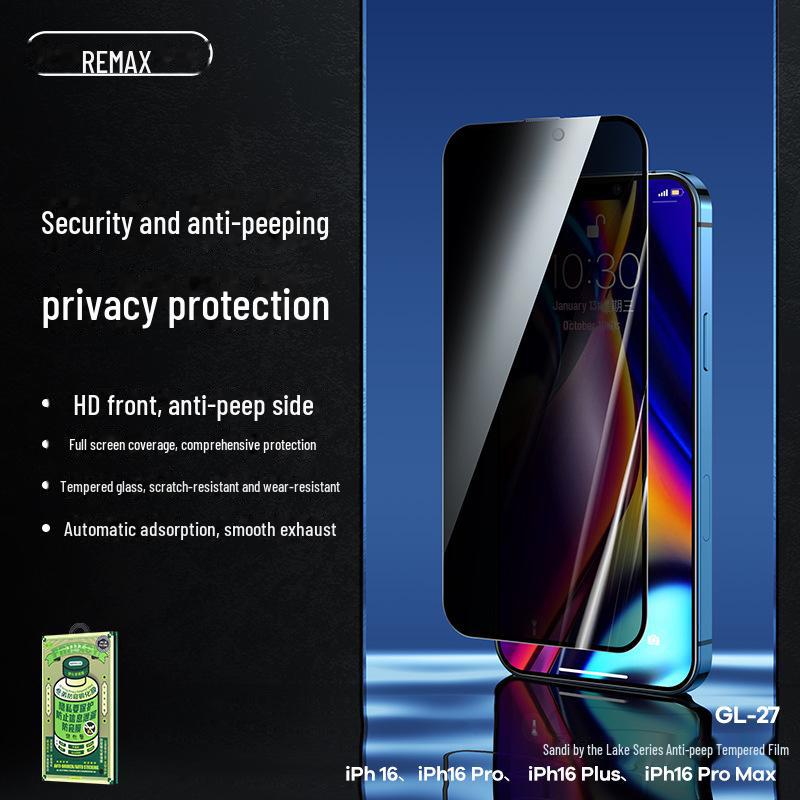 Remax Sandi Series Anti-Peep Tempered Film для iPhone 16 - Privacy Screen Protector iPhone 16 Pro Anti-Peep Film
Remax Sandi Series Anti-Peep Tempered Film для iPhone 16 - Privacy Screen Protector iPhone 16 Pro Anti-Peep Film