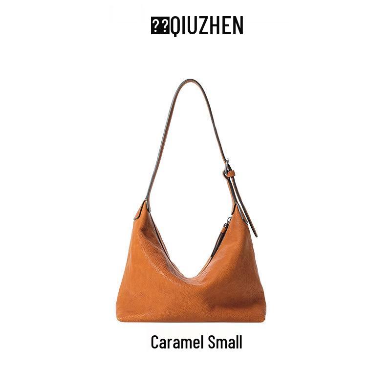 Qiu Zhen Retro Vegetable Tanned Leather Hobo Handbag - Versatile Single Shoulder Dumpling Bag for Women
Qiu Zhen Retro Vegetable Tanned Leather Hobo Handbag - Versatile Single Shoulder Dumpling Bag for Women