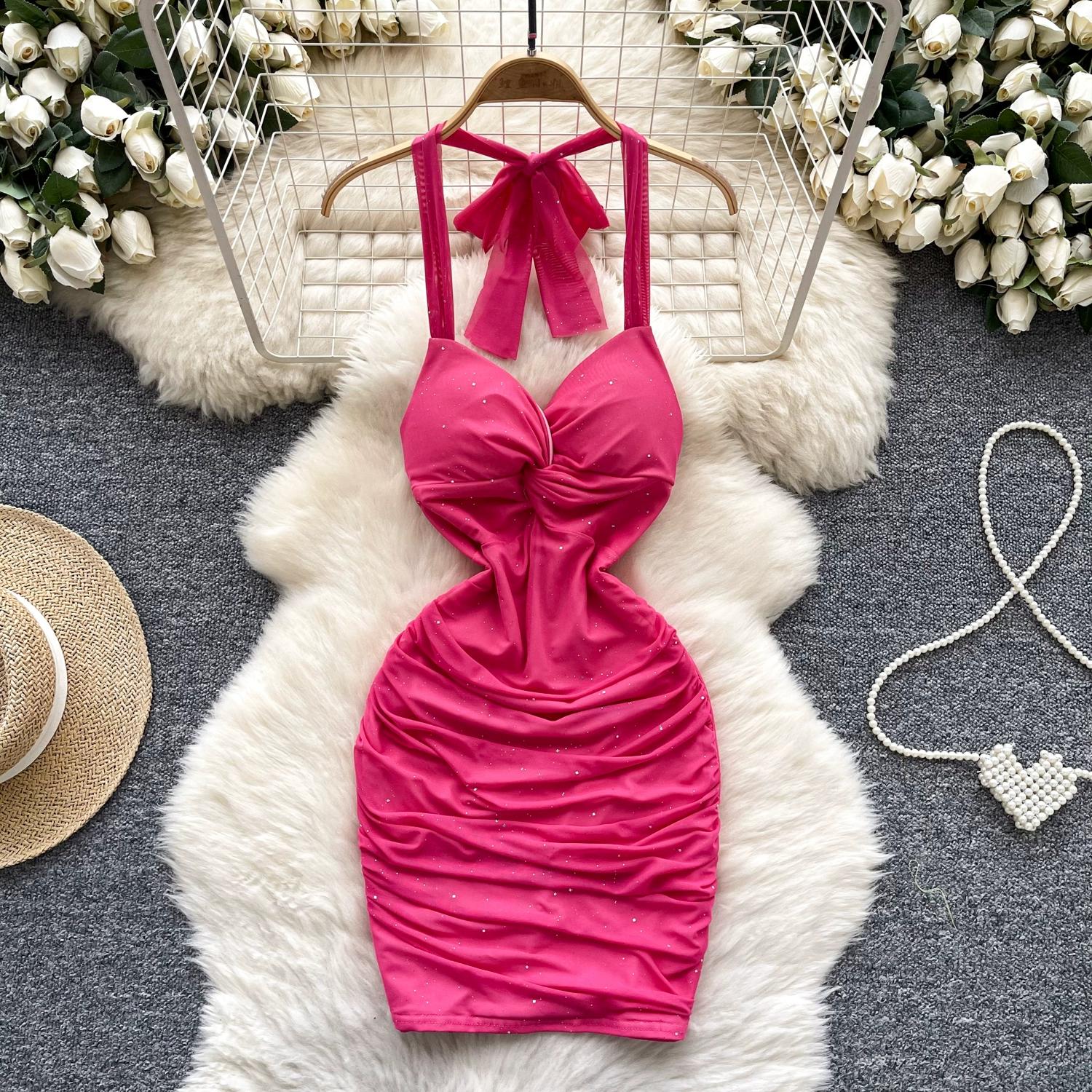 Летние женские сексуальные бретельки через шею с открытой спиной, блестящие, облегающие, мини-короткие, клубные платья для вечеринок M розы красного
Летние женские сексуальные бретельки через шею с открытой спиной, блестящие, облегающие, мини-короткие, клубные платья для вечеринок M розы красного