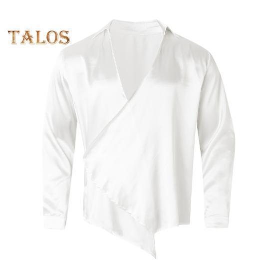 Мужская рубашка из атласа с мешковатым фасоном, отложным воротником, нестандартным дизайном, перекрестной застежкой, средней длины, для вечеринок, ночных клубов, для мускулистых мужчин, для выступлений S белый
Мужская рубашка из атласа с мешковатым фасоном, отложным воротником, нестандартным дизайном, перекрестной застежкой, средней длины, для вечеринок, ночных клубов, для мускулистых мужчин, для выступлений S белый