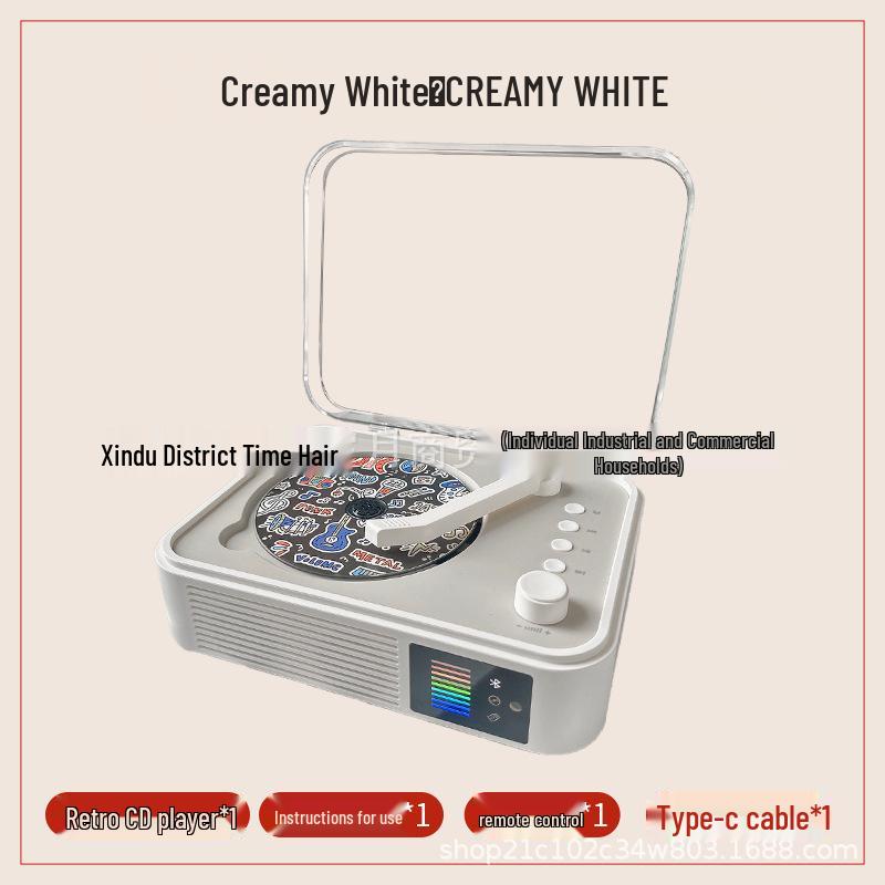 Retro Multi-Functional CD Player with Bluetooth, USB, and Portable Charging білий
Retro Multi-Functional CD Player with Bluetooth, USB, and Portable Charging білий