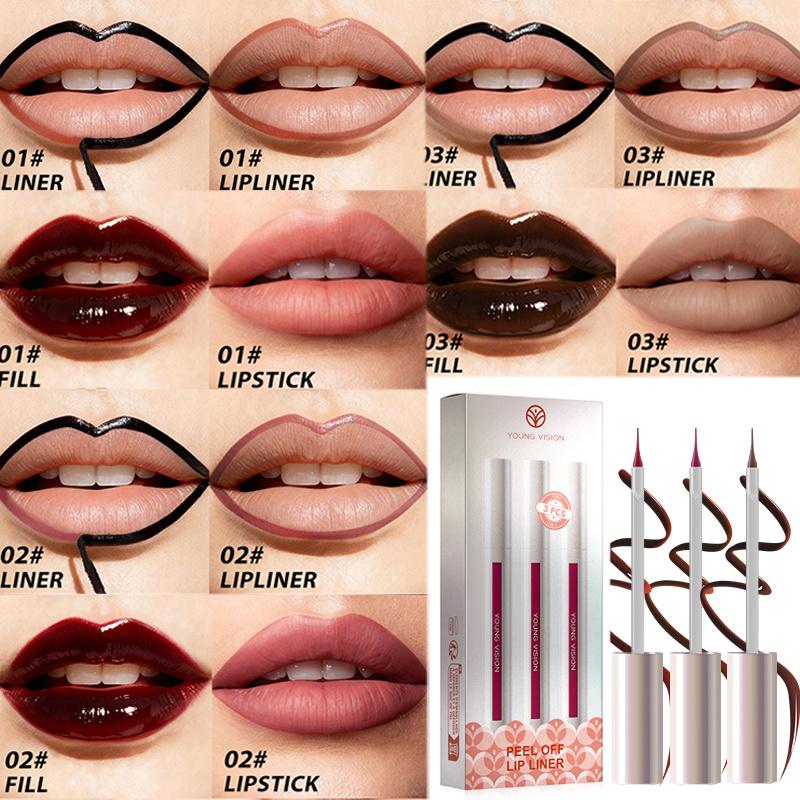 3PCS Peel Off Lip Liner Set, Long - Lasting Smudge - Resistant Water/Sweat Proof Transfer , Vibrant Multi - Color Lip Gloss , Lipstick Gift Set
3PCS Peel Off Lip Liner Set, Long - Lasting Smudge - Resistant Water/Sweat Proof Transfer , Vibrant Multi - Color Lip Gloss , Lipstick Gift Set