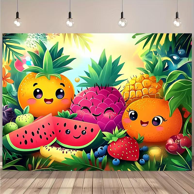 2D Kawaii Fruit Backdrop - Smiling Pineapple Watermelon Strawberry Photography Background for Kids Birthday Decor 47.2x31.5inch/120*80cm
2D Kawaii Fruit Backdrop - Smiling Pineapple Watermelon Strawberry Photography Background for Kids Birthday Decor 47.2x31.5inch/120*80cm