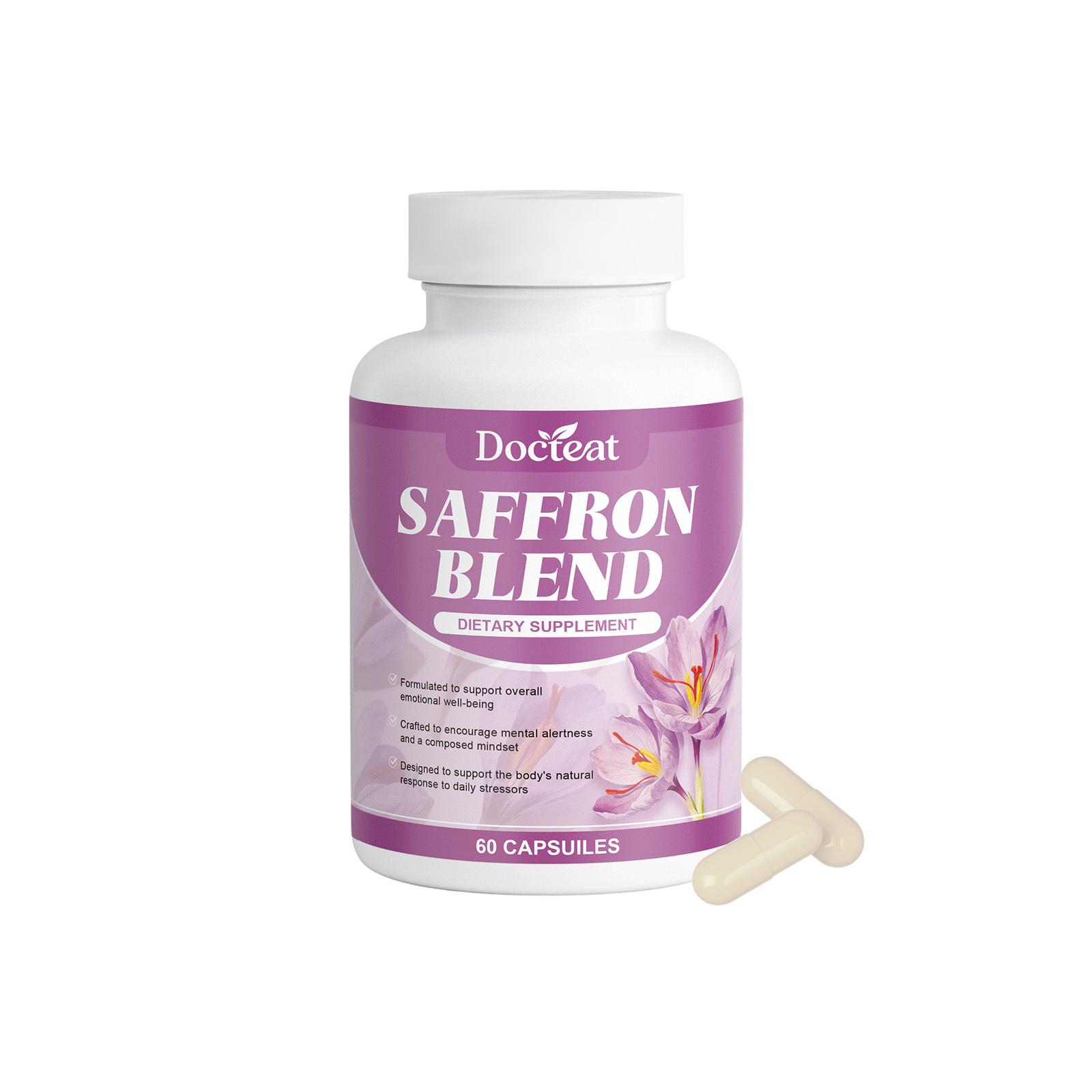 Docteat Saffron Mood Support Complex Dietary Supplement Capsules
Docteat Saffron Mood Support Complex Dietary Supplement Capsules