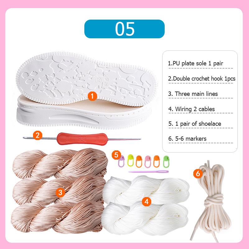 DIY Shoes Crocheted Material Hand-woven Summer Hook Soles Anti-kick Rubber Soles+Hollow Line Knitted Slippers Short Boots 35
DIY Shoes Crocheted Material Hand-woven Summer Hook Soles Anti-kick Rubber Soles+Hollow Line Knitted Slippers Short Boots 35