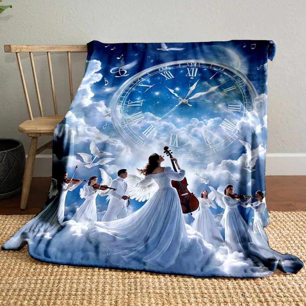 Angelic Clock Symphony Blanket Printed Blanket for Living Room Bed Couch lunch break Soft Cozy Blanket for Friend s festival Gift 80cm x 120cm
Angelic Clock Symphony Blanket Printed Blanket for Living Room Bed Couch lunch break Soft Cozy Blanket for Friend s festival Gift 80cm x 120cm