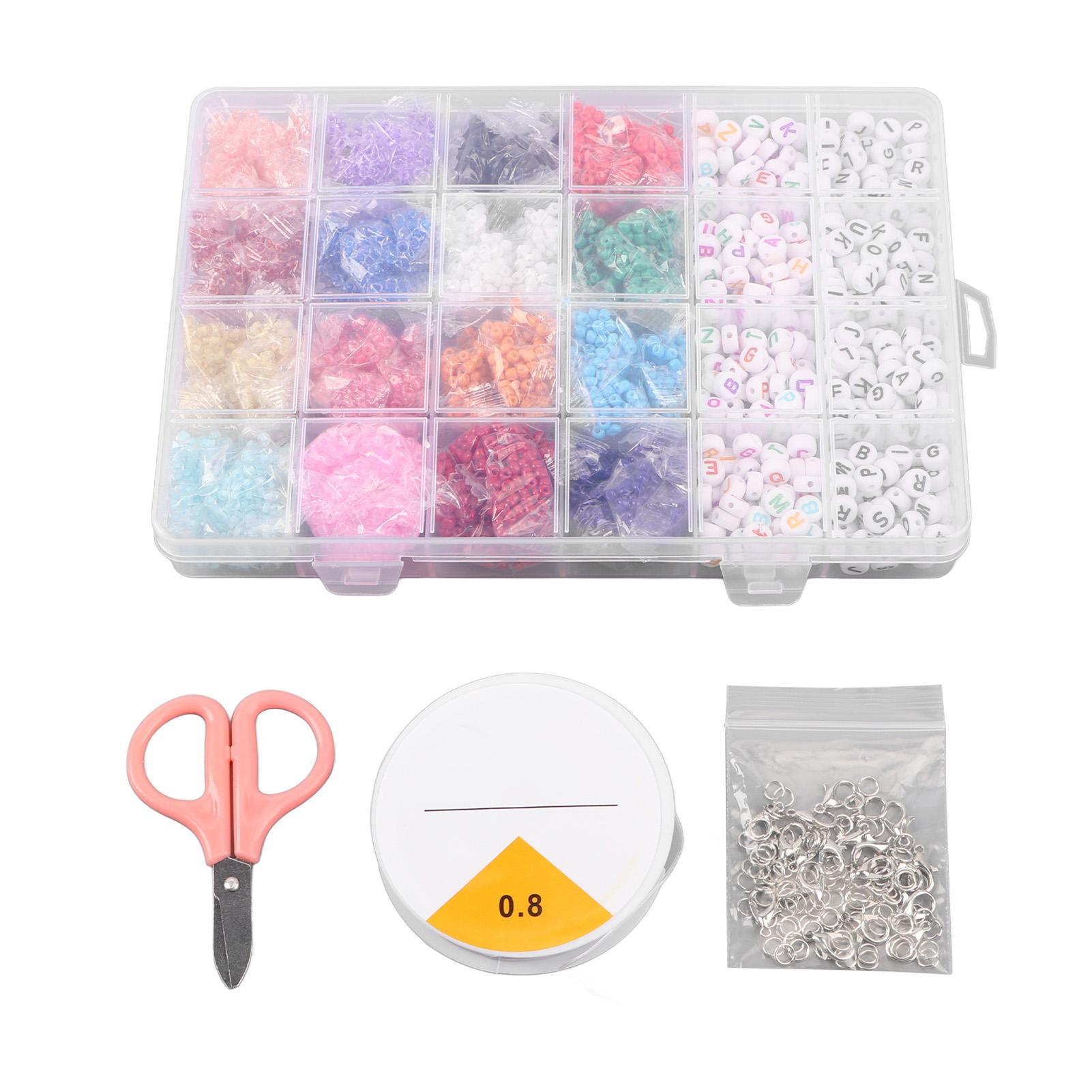 Jewelry Beads Kit Portable Colorful Letter Beads DIY Glass Seed Beads Set for Craft Bracelet Necklace Making
Jewelry Beads Kit Portable Colorful Letter Beads DIY Glass Seed Beads Set for Craft Bracelet Necklace Making