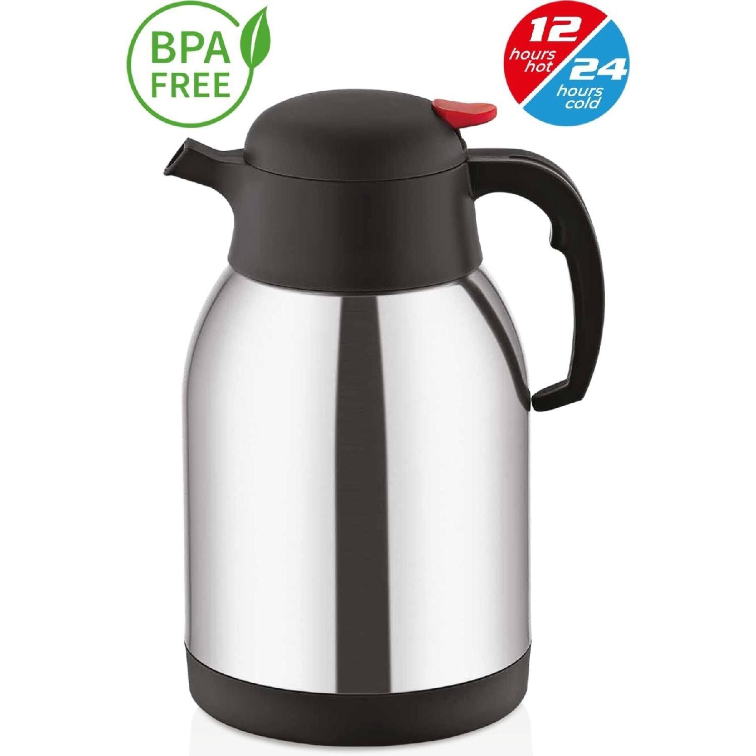 Premium Stainless Steel Double Walled 12 Hours Heat Protection 2 L Picnic Camping Office Tea Coffee Thermos
Premium Stainless Steel Double Walled 12 Hours Heat Protection 2 L Picnic Camping Office Tea Coffee Thermos