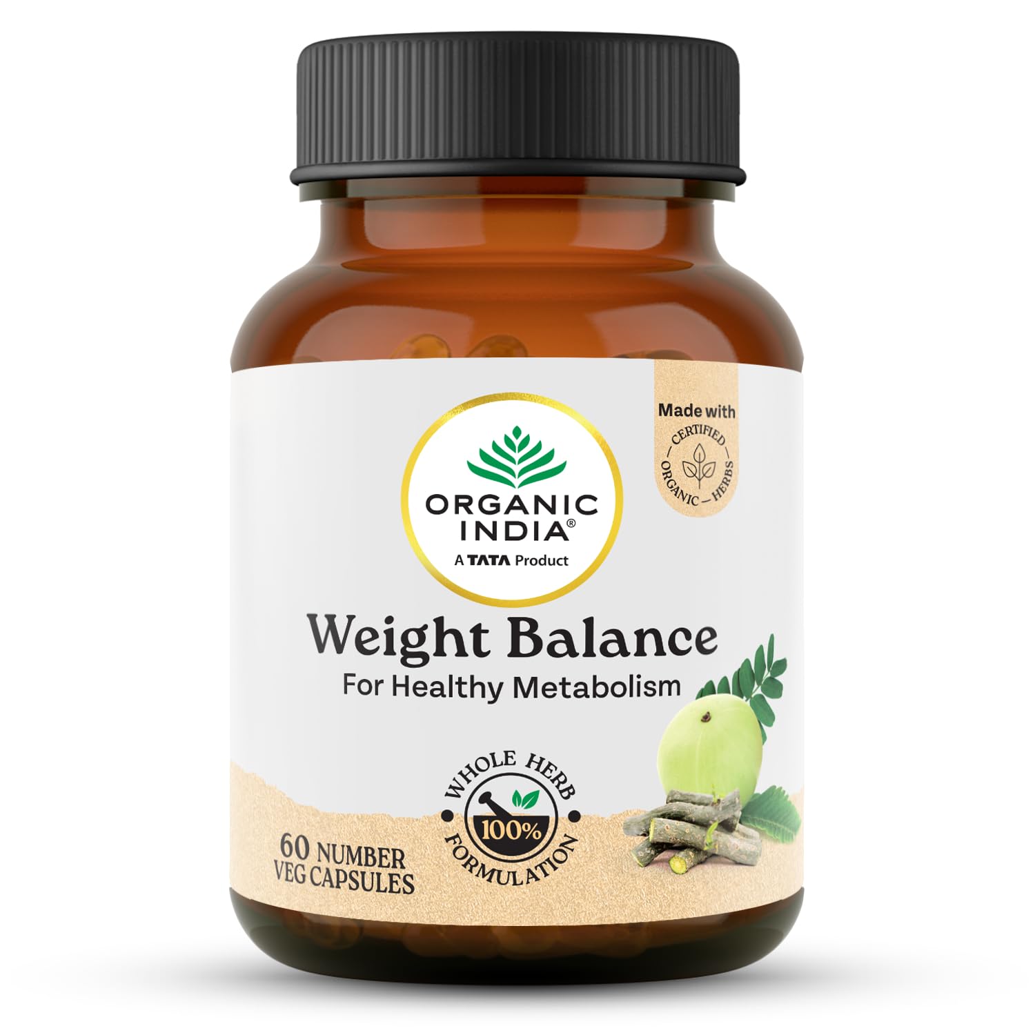 Organic India Weight Balance Capsules 60 g Pack of 1 for Healthy Metabolism and Fatigue Support
Organic India Weight Balance Capsules 60 g Pack of 1 for Healthy Metabolism and Fatigue Support