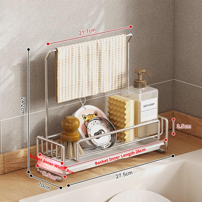 Stainless Steel Kitchen Sink Side Shelf Dishcloth Drying Rack Cleaning Tool Brush Sponge Holder
Stainless Steel Kitchen Sink Side Shelf Dishcloth Drying Rack Cleaning Tool Brush Sponge Holder