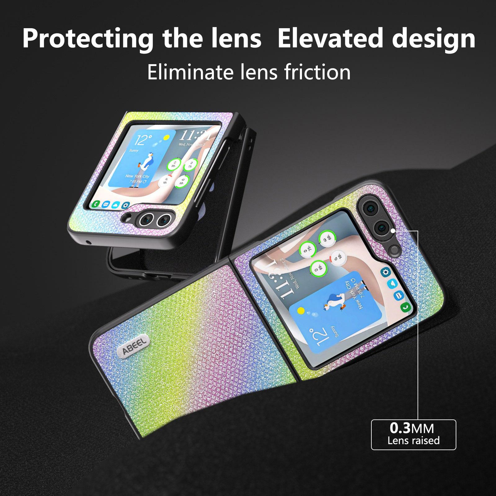 ABEEL For Samsung Galaxy Z Flip5 5G Rhinestone Texture Phone Case PU Leather+PC Back Cover Multi-color
ABEEL For Samsung Galaxy Z Flip5 5G Rhinestone Texture Phone Case PU Leather+PC Back Cover Multi-color