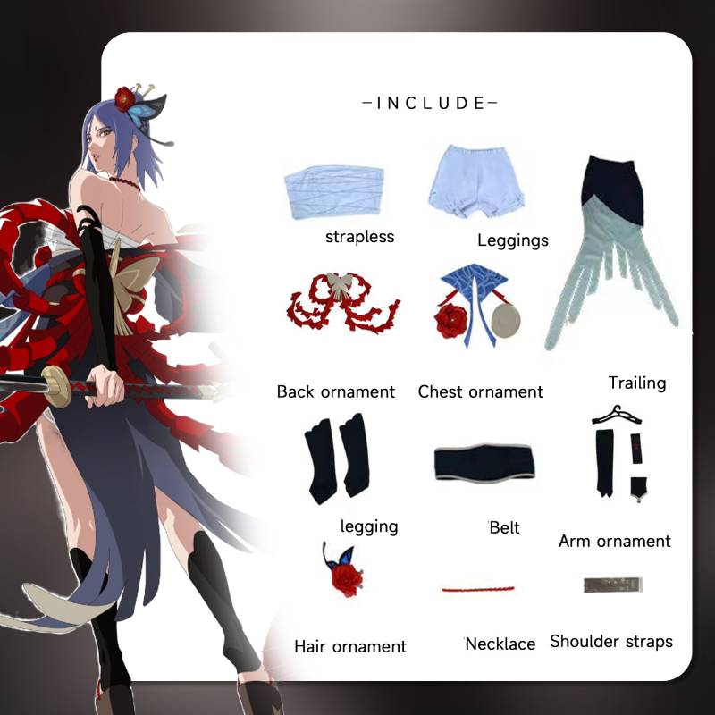 Konan Naruto Cosplay Costume Role Play Hallowmas Popular Party Fashion Gift XXXL чорний
Konan Naruto Cosplay Costume Role Play Hallowmas Popular Party Fashion Gift XXXL чорний
