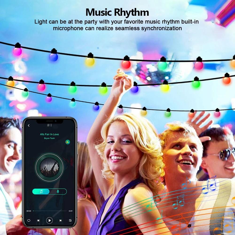 Приложение Smart Remote Control RGB String Light IP65 Водонепроницаемость 10M 50LED Garden Party Красочные String Lights для рождественского декора
Приложение Smart Remote Control RGB String Light IP65 Водонепроницаемость 10M 50LED Garden Party Красочные String Lights для рождественского декора