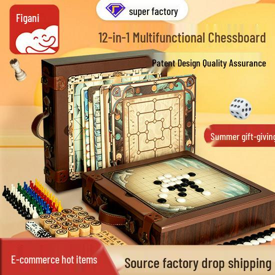 12-in-1 Multifunctional Wooden Game Set for Kids: Chess, Gomoku, Ludo, Checkers – Educational Toy & Summer Gift
12-in-1 Multifunctional Wooden Game Set for Kids: Chess, Gomoku, Ludo, Checkers – Educational Toy & Summer Gift