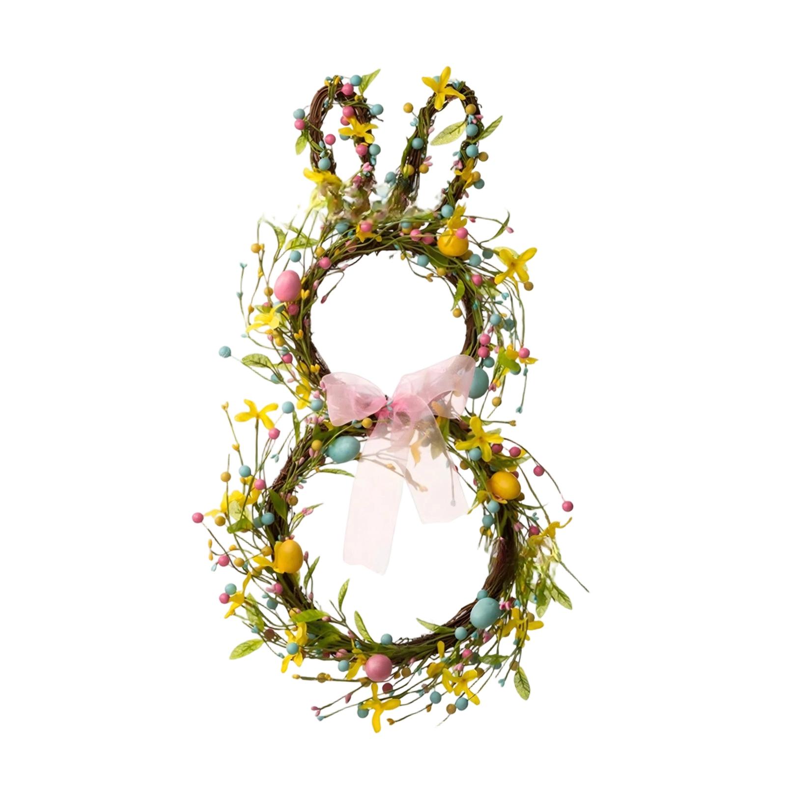 65*35cm Easter Wicker Egg Bunny Wreath Door Hanging Spring Wall Hanging Decoration One Size
65*35cm Easter Wicker Egg Bunny Wreath Door Hanging Spring Wall Hanging Decoration One Size