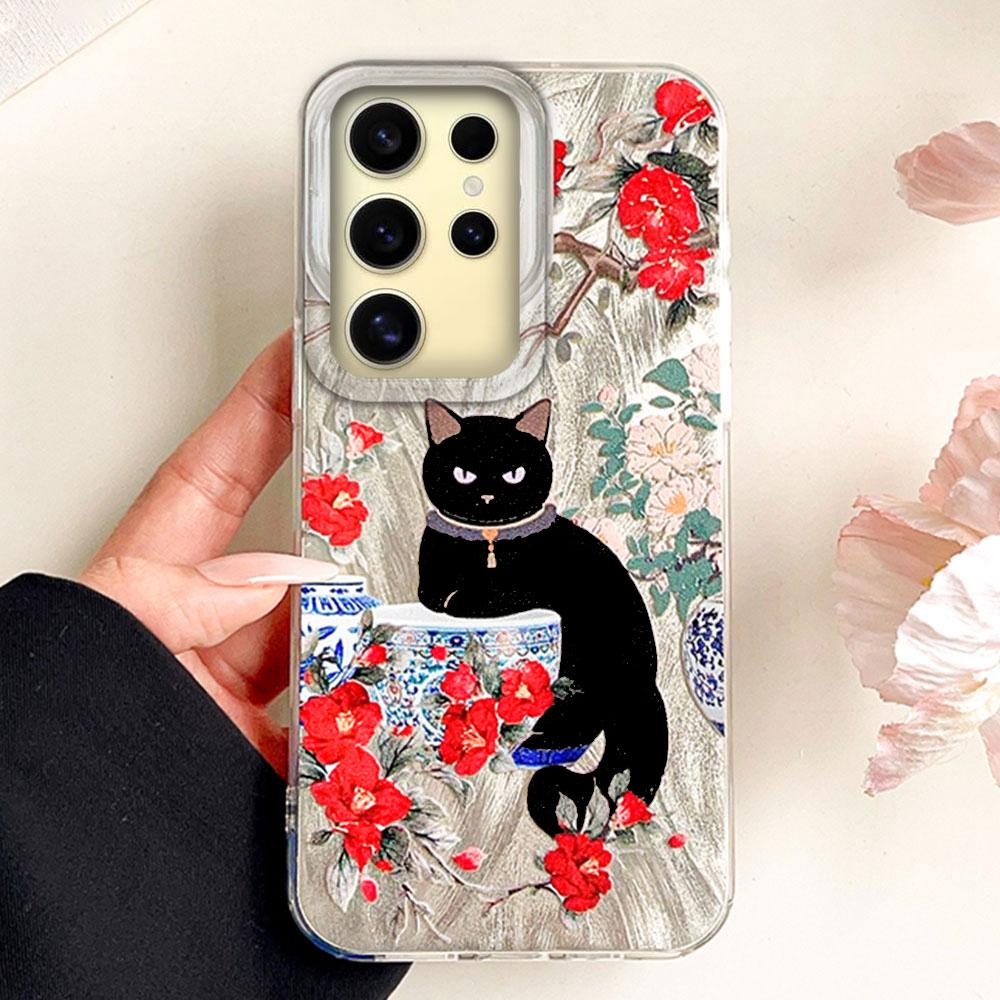 Luxury Black Cat Flower Phone Cases Phone Case for Samsung Galxy A56 A16 A26 A36 A55 A35 A15 S24 S25 Shell Silicone Back Cover Samsung S23 Ultra білий
Luxury Black Cat Flower Phone Cases Phone Case for Samsung Galxy A56 A16 A26 A36 A55 A35 A15 S24 S25 Shell Silicone Back Cover Samsung S23 Ultra білий