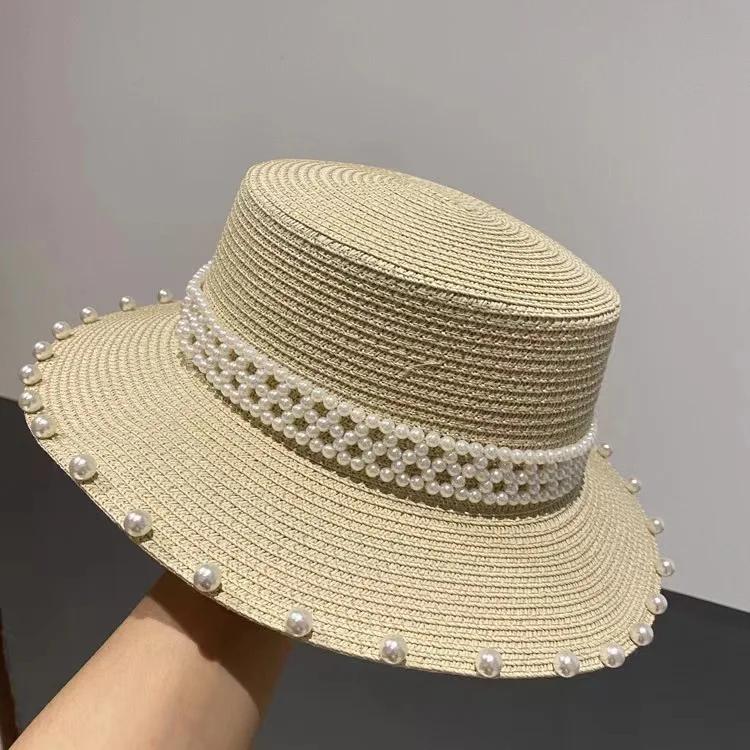 Fashion Luxury Summer Straw Hat For Womeen Lady Pearl Chain Flat Top Bucket Hats Travel Holiday Beach Sun Cap Panama Female Adult бежевый
Fashion Luxury Summer Straw Hat For Womeen Lady Pearl Chain Flat Top Bucket Hats Travel Holiday Beach Sun Cap Panama Female Adult бежевый