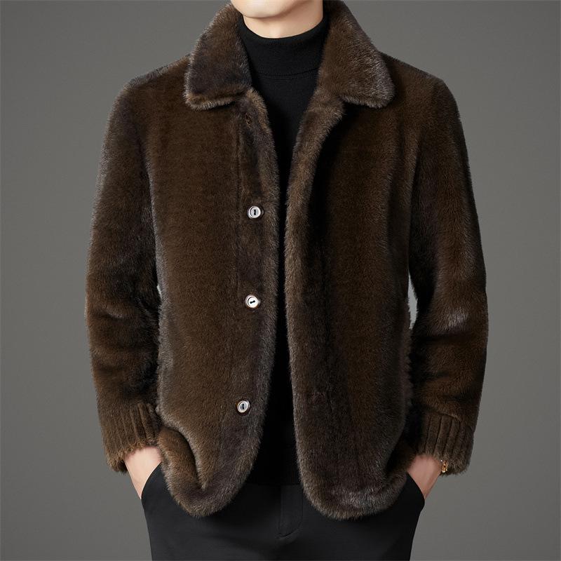 Reversible Shetland Mink Men s Winter Coat 2025: Single-Breasted, Thickened, Warm Jacket for Middle-Aged and Young Men 170/L кавовий
Reversible Shetland Mink Men s Winter Coat 2025: Single-Breasted, Thickened, Warm Jacket for Middle-Aged and Young Men 170/L кавовий