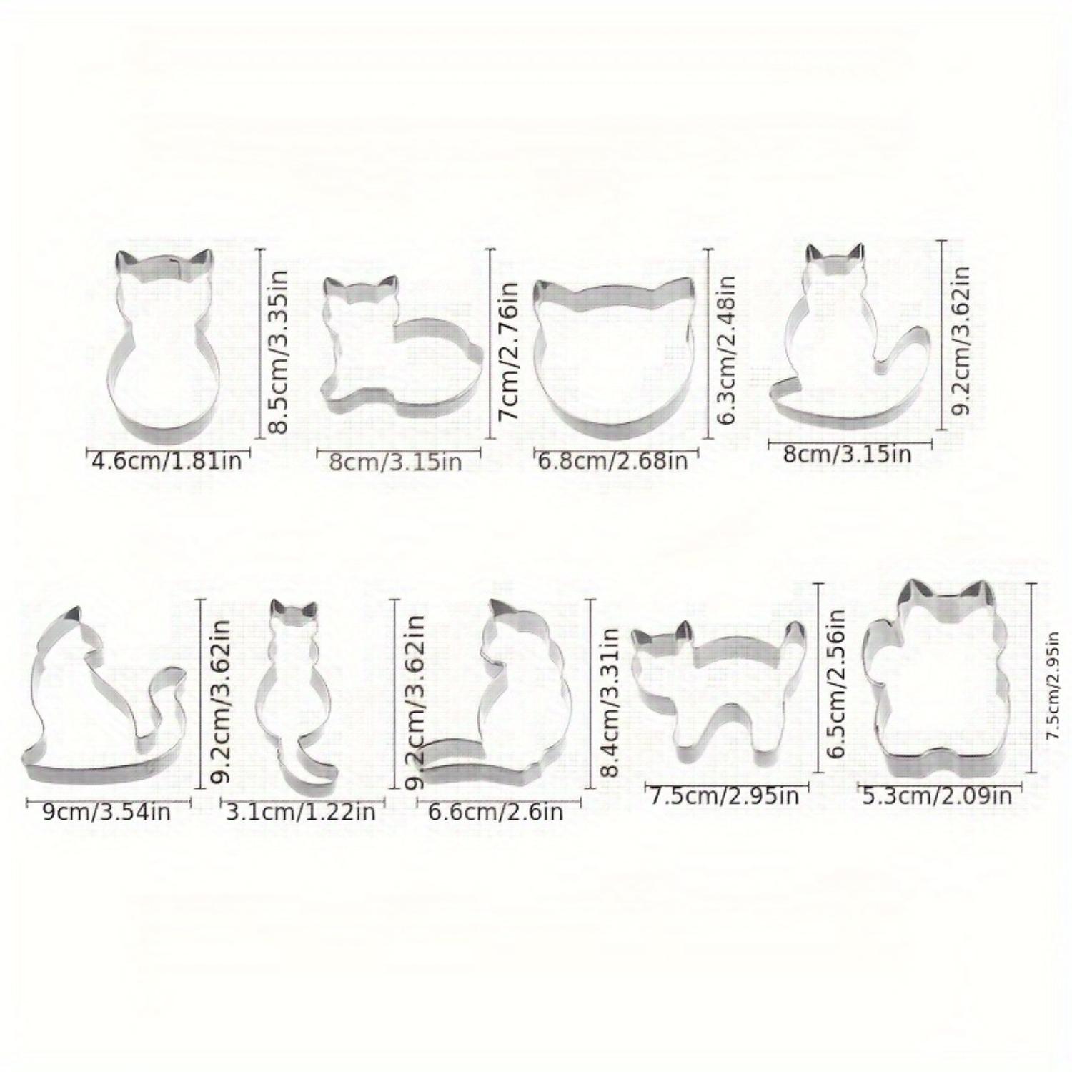 5/9 шт. Формочки для печива у формі кота з нержавіючої сталі, інструменти для випікання, форми для випічки. 9pcs
5/9 шт. Формочки для печива у формі кота з нержавіючої сталі, інструменти для випікання, форми для випічки. 9pcs