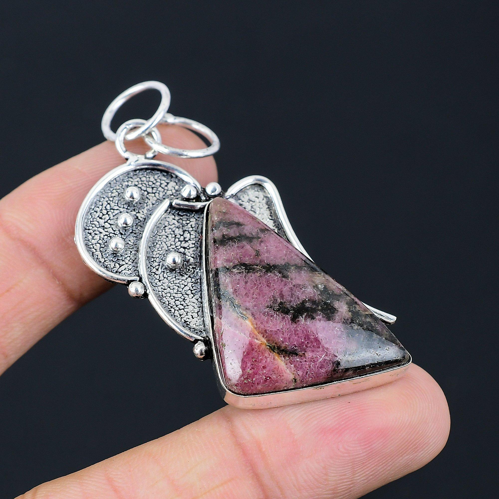 Daughters Day Sale 925 Sterling Silver Heart Chakra Rhodonite Gemstone Pendant
Daughters Day Sale 925 Sterling Silver Heart Chakra Rhodonite Gemstone Pendant