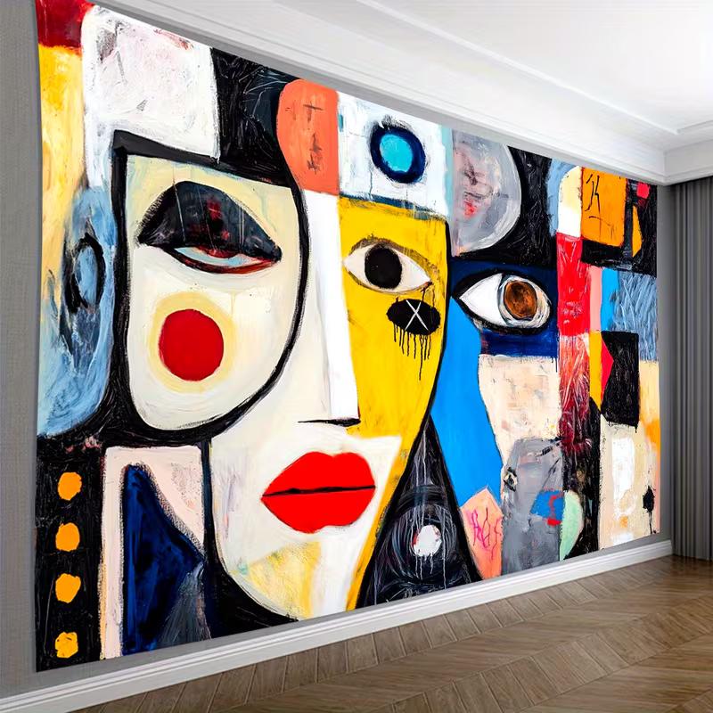 2D Modern Abstract Portrait Tapestry Bold Colors Cubist Style Wall Hanging 47.2x31.5inch/120*80cm
2D Modern Abstract Portrait Tapestry Bold Colors Cubist Style Wall Hanging 47.2x31.5inch/120*80cm