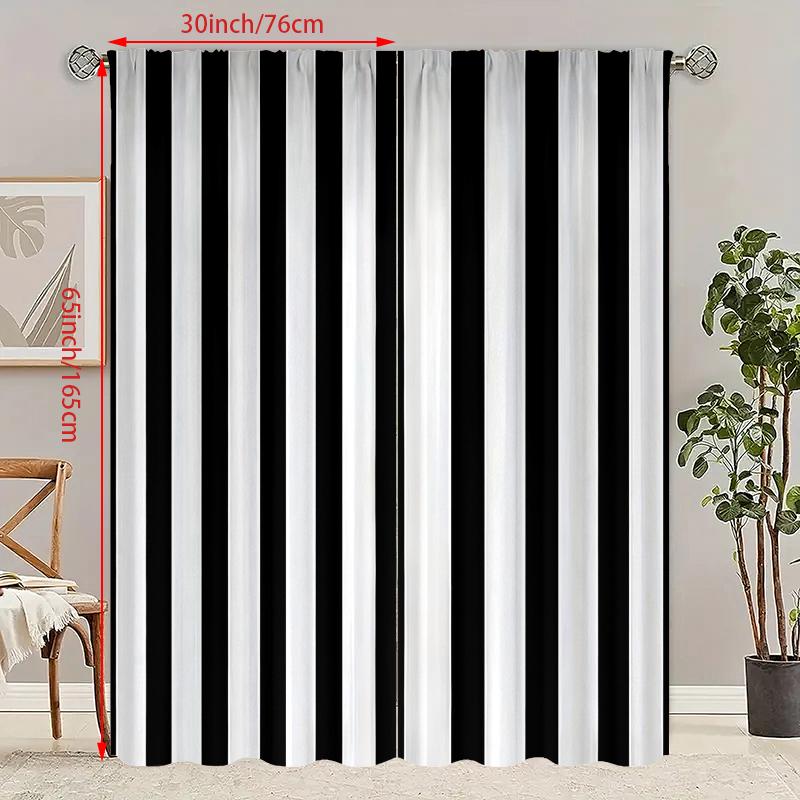 2pcs- Black and white line polyester curtains, pole bag curtains 42*84, bedroom, living room, home room decoration 23Wx59L(60x150cm)
2pcs- Black and white line polyester curtains, pole bag curtains 42*84, bedroom, living room, home room decoration 23Wx59L(60x150cm)