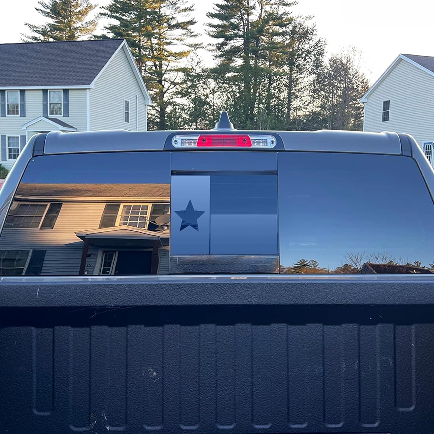 Xinghe for 2019-2026 Chevy Silverado GMC Sierra 1500 Accessories, Back Sliding Window Texas Flag Decal, Matte Black Vinyl Texas Flag Decal
Xinghe for 2019-2026 Chevy Silverado GMC Sierra 1500 Accessories, Back Sliding Window Texas Flag Decal, Matte Black Vinyl Texas Flag Decal