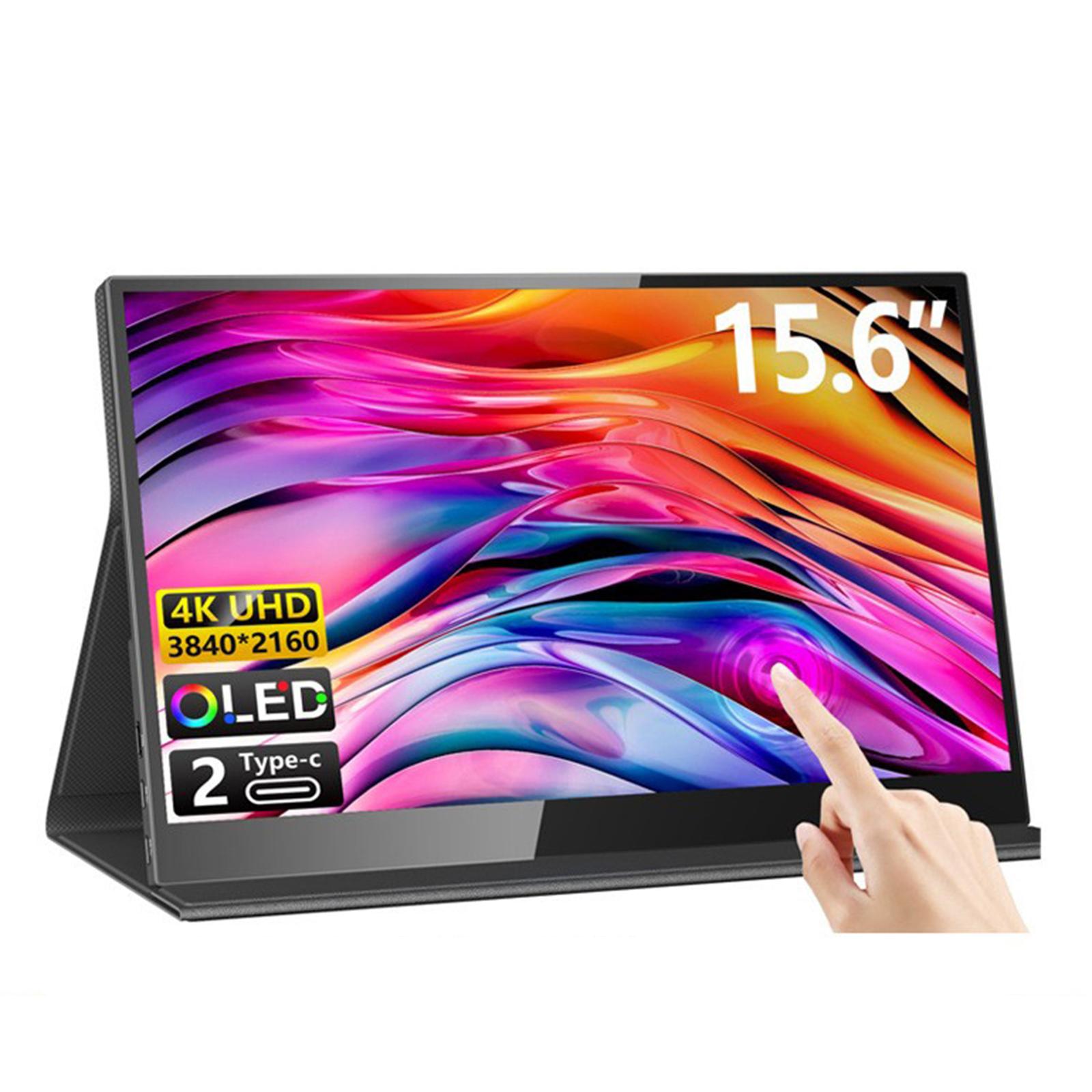 15,6-дюймовый портативный монитор UHD 4K OLED с сенсорным экраном, внешний дисплей, совместимый с расширенным монитором
15,6-дюймовый портативный монитор UHD 4K OLED с сенсорным экраном, внешний дисплей, совместимый с расширенным монитором