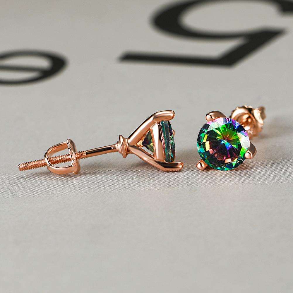 8mm Colorful Diamond Spiral Three Claw Earrings with Simple and Compact Female Style Earrings W5939WW-
8mm Colorful Diamond Spiral Three Claw Earrings with Simple and Compact Female Style Earrings W5939WW-