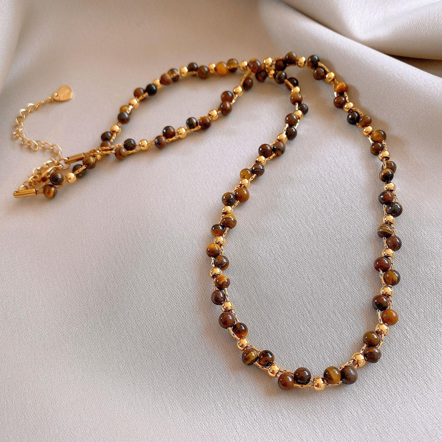 Real gold electroplated Maillard wind beaded necklace autumn and winter retro temperament niche sweater chain necklace
Real gold electroplated Maillard wind beaded necklace autumn and winter retro temperament niche sweater chain necklace